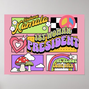 Poster Posse de Kamala Harris 1ª Mulher Presidente