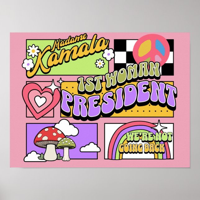 Poster Posse de Kamala Harris 1ª Mulher Presidente (Frente)