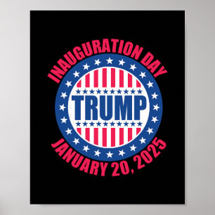 Poster Posse presidencial de Trump 2025 EUA Patriótico Ja