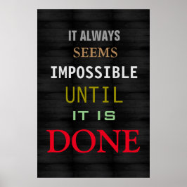 Poster Possibilidade de Motivação Citar Madeira Cinza