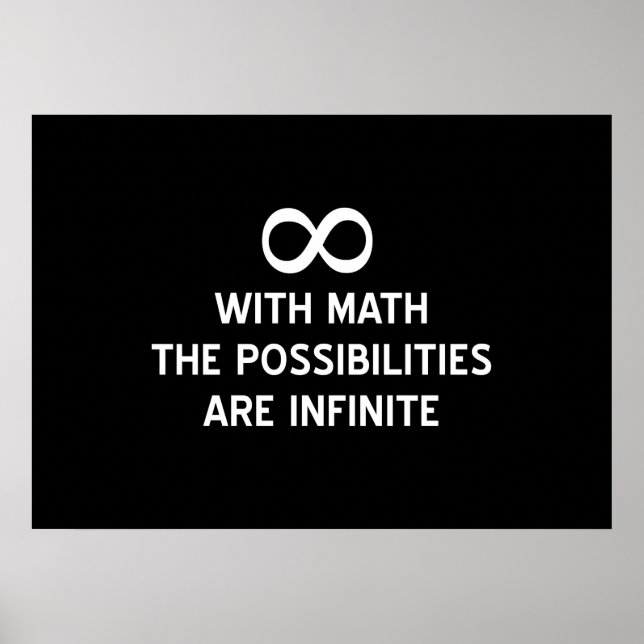Pôster Possibilidades matemáticas e infinitas (Frente)