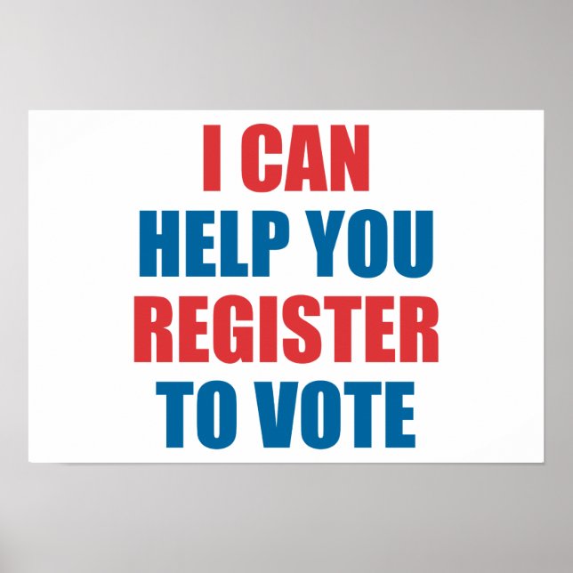 PÔSTER POSSO AJUDÁ-LO A REGISTRAR-SE PARA VOTAR. (Frente)