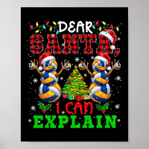 Poster Posso Explicar Os Neves Do Xmas Jogando Voleibol