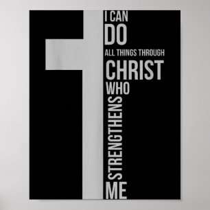 Poster Posso fazer coisas através de Cristo que fortalece