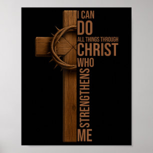 Poster Posso Fazer Todas as Coisas Através de Cristo Jesu