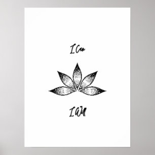 Poster Posso Inspirar Um Lotus De Determinação