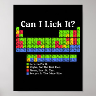 Poster Posso Lamber Isso Tabela Periódica Gráfico Profess