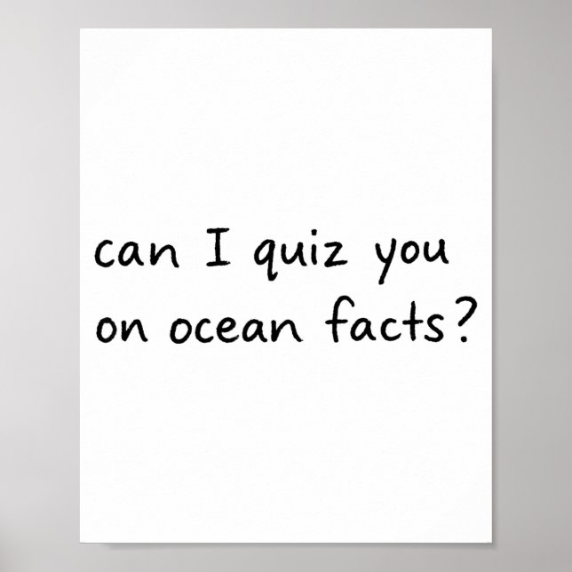 Poster Posso Questionar Fatos do Oceano (Frente)