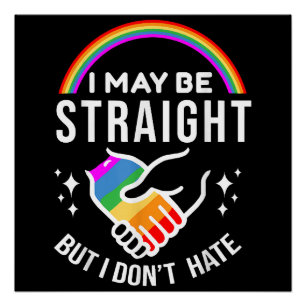 Pôster Posso ser Hetero, mas não odeio Orgulho gay LGBT