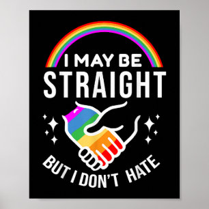 Poster Posso ser Hetero, mas não odeio Orgulho gay LGBT