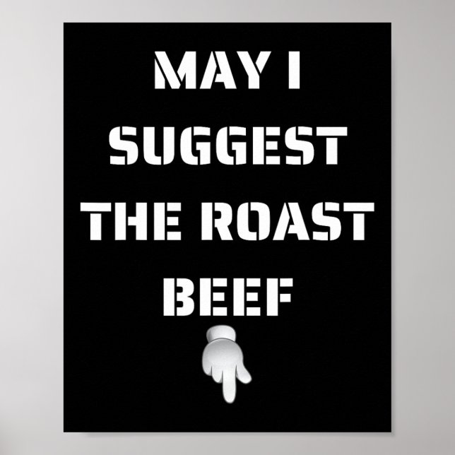 Poster Posso Sugerir A Carne De Bovino (Frente)