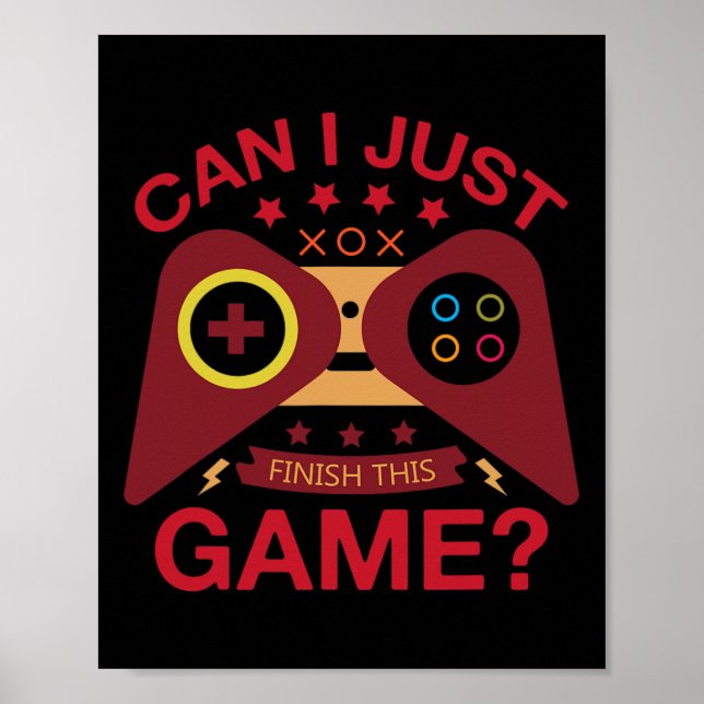 Poster Posso Terminar A Controladora De Vídeo Do Jogo Lov (Frente)