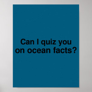 Poster Posso Testar Seu Conhecimento Sobre Fatos do Ocean
