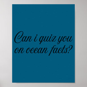 Poster Posso Testar Seu Conhecimento Sobre Fatos Do Ocean