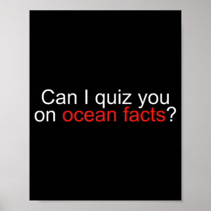 Poster Posso Testar Você Sobre Fatos Do Oceano Frase Dive