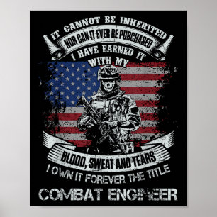Poster Possua para sempre o título de engenheiro de comba