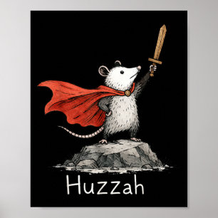 Poster Possum Cavaleiro Feira Medieval Possum Meme Mãe Es