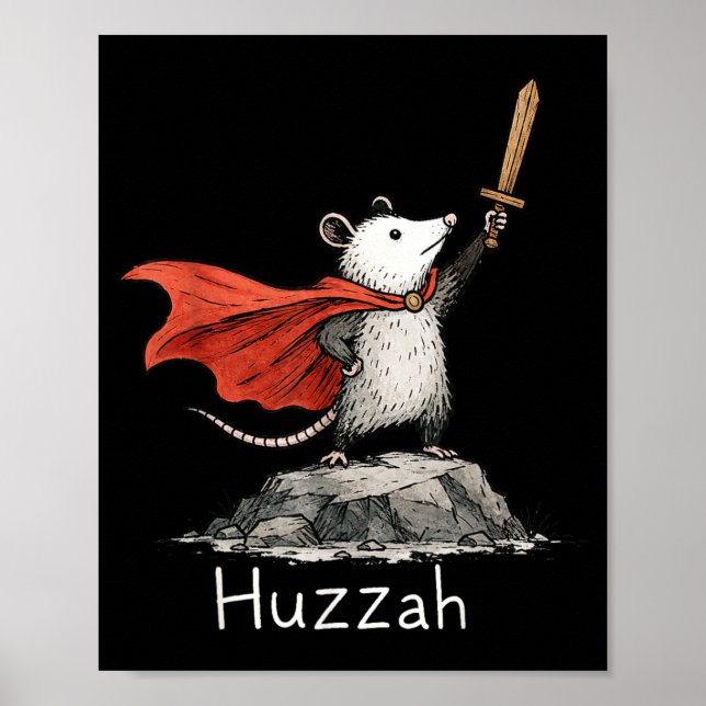 Poster Possum Cavaleiro Feira Medieval Possum Meme Mãe Es (Frente)