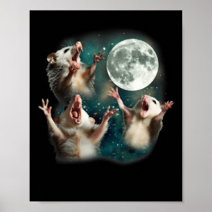 Poster Possum Moon 3 Ogambm Engraçado Meme Amaldiçoado