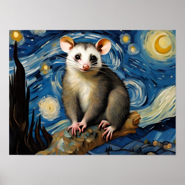 Poster Possum na noite estelar (Frente)