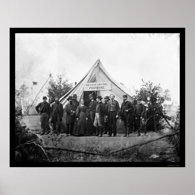 Poster Post Office Headquarters in Falmouth, VA 1863 (Frente)