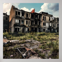 Postar Destruição Apocalíptica | Edifícios abandon