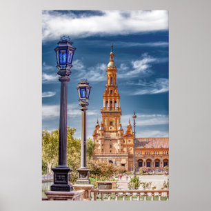 Poster Postas leves na Plaza de Espana