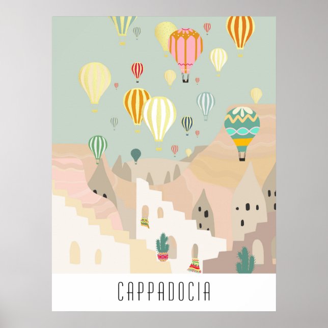 Poster Postcard Of Cappadocia | Kapadokya Balloon (Frente)