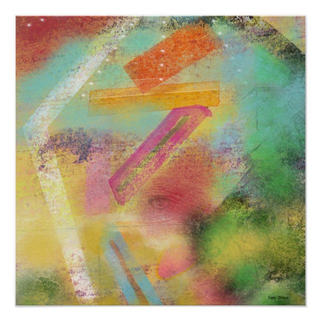 Pôster Poster Abstrato brilhante (Frente)