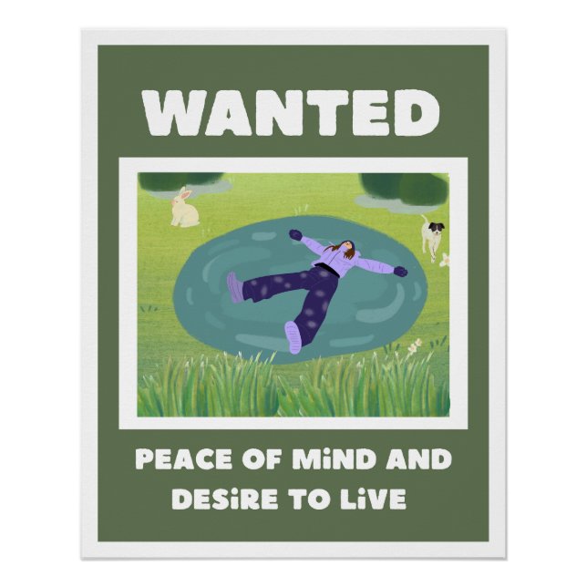 Pôster Poster aesthetic peace mind nature healing vibes (Frente)