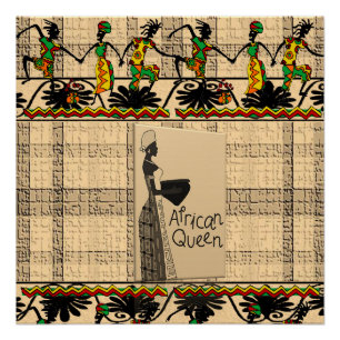 Pôster Poster africano da rainha