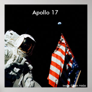 Pôster Poster/Apollo 17/última aterragem de Apollo na lu