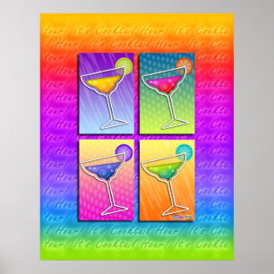 Pôster Poster, arte - Margaritas do pop art