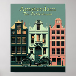 Poster Poster-Arte Minimalista de Amsterdã