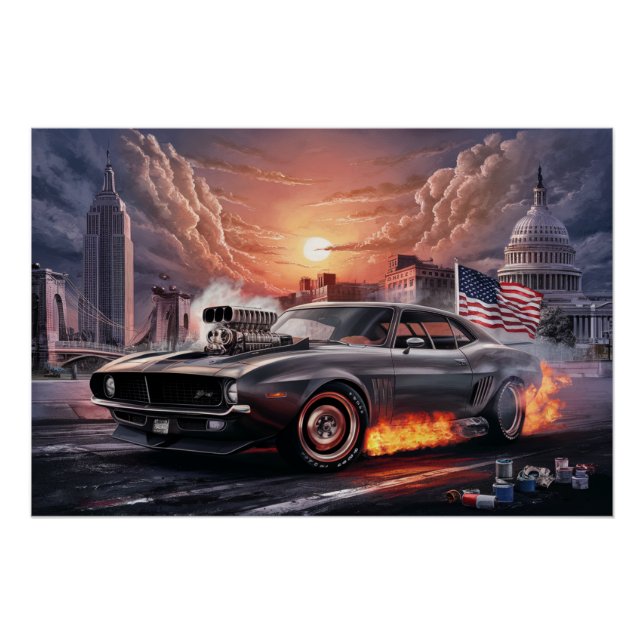 Pôster Poster Auto Drapeaux (Frente)