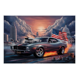 Pôster Poster Auto Drapeaux 05