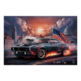 Pôster Poster Auto Drapeaux 06