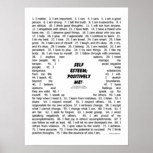 Pôster Poster: "Auto Esteem_Positively mim "