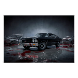 Pôster Poster Auto Noir
