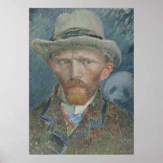 Poster Poster: Autoretrato de Van Gogh com Panda Gigante