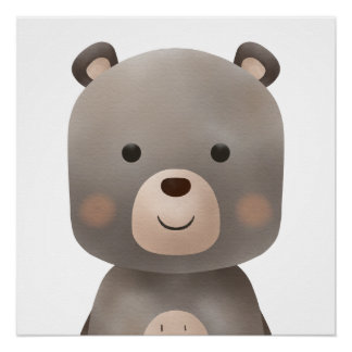 Pôster Poster Bear - decoração quarto infantil bebê