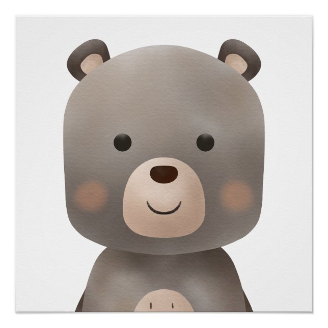 Pôster Poster Bear - decoração quarto infantil bebê (Frente)