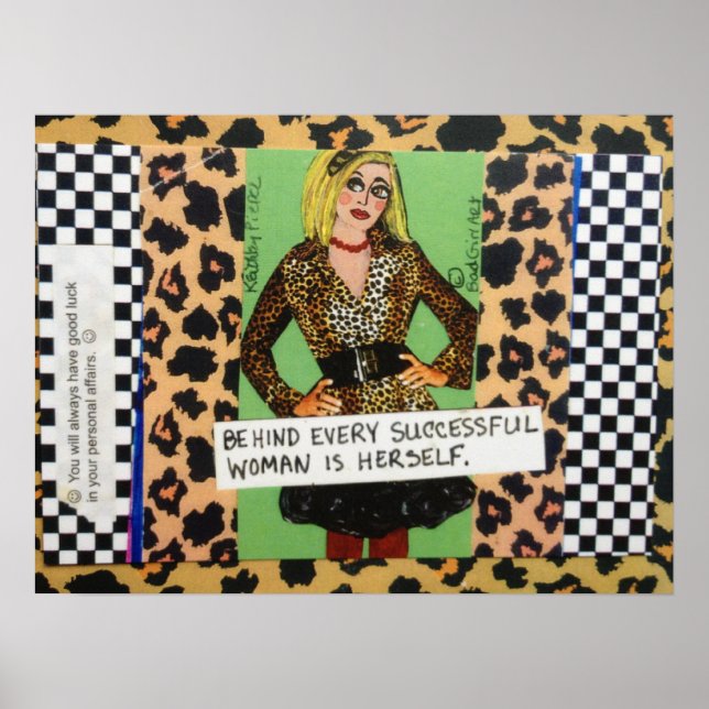 PÔSTER POSTER-BEHIND EVERY SUCCESSFUL WOMAN IS HERSELF. (Frente)