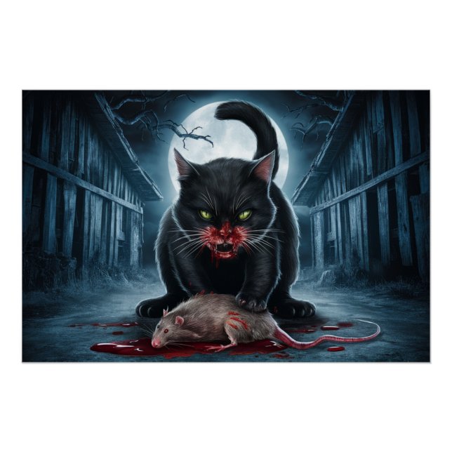 Pôster Poster Black Cat and Rat 04 (Frente)