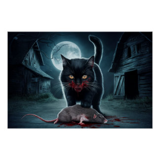 Pôster Poster Black Cat and Rat 09