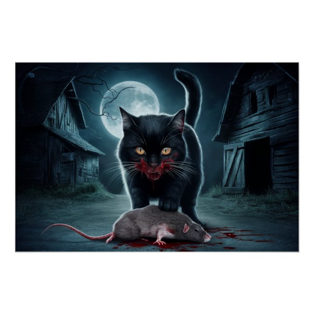 Pôster Poster Black Cat and Rat 09 (Frente)