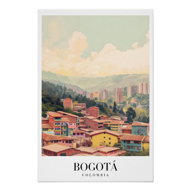 Pôster Poster Bogota Colombia Vintage (Frente)