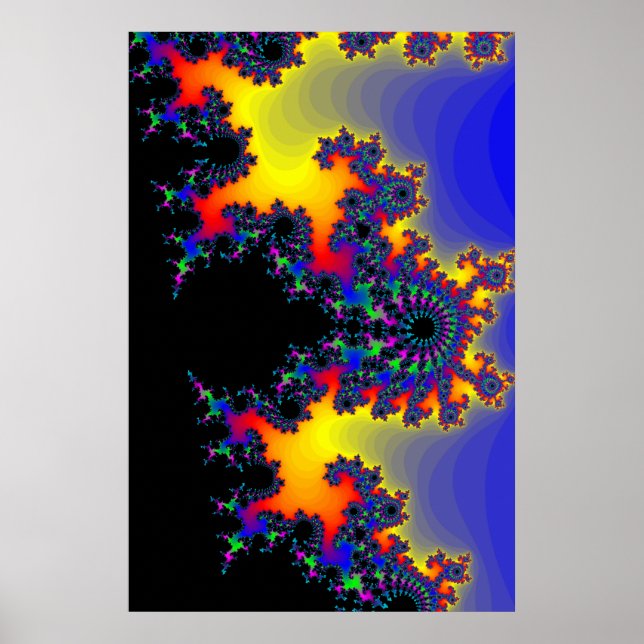 Pôster Poster: Borda de Fractal (Frente)