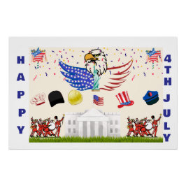 Pôster Poster brilhante - 4 de julho