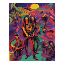 Pôster Poster brilhante, Banda Rock